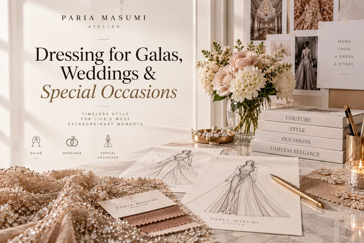 Dressing for Galas, Weddings & Special Occasions - Paria Masumi
