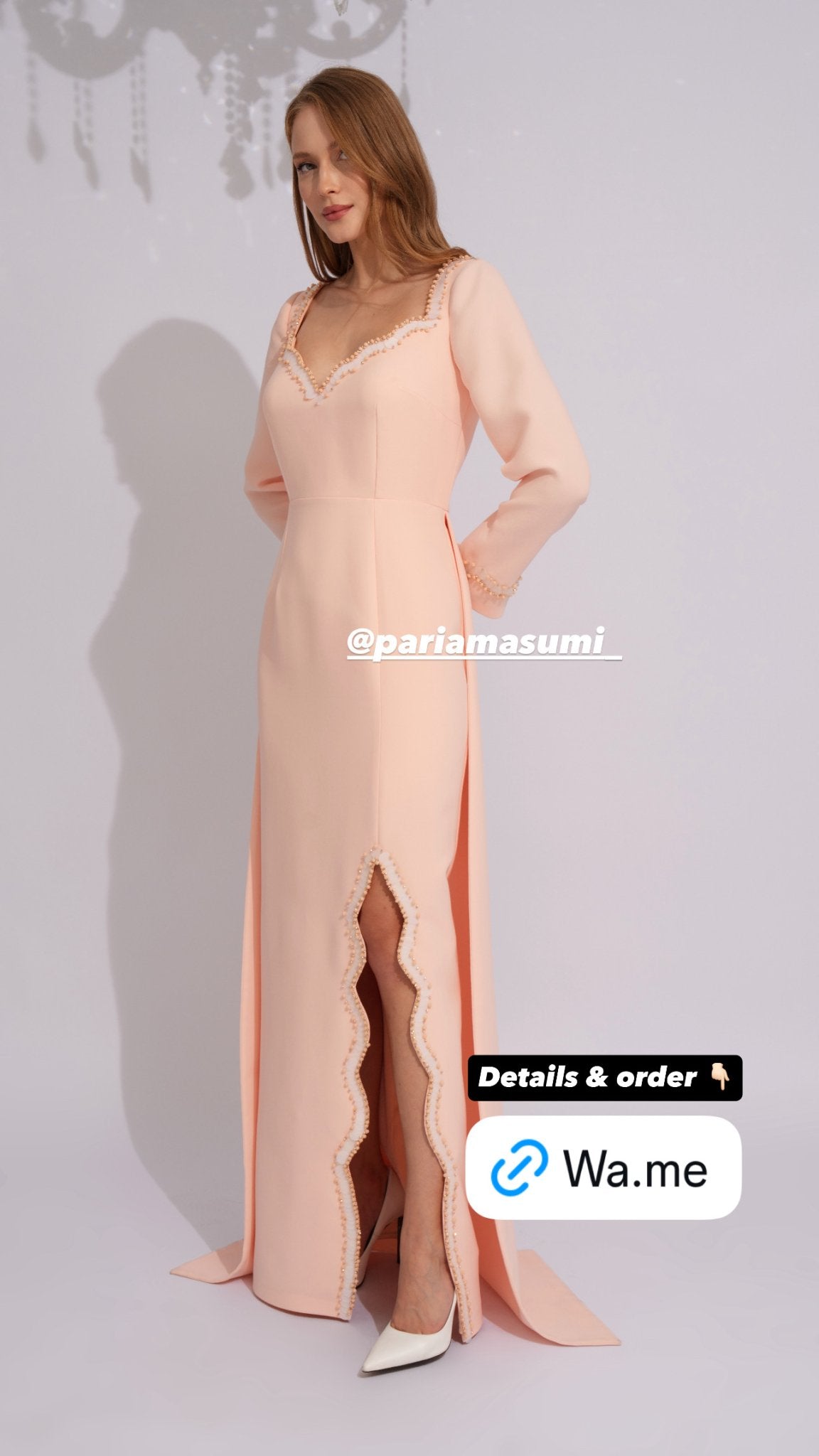 Pearl Wave Evening Gown