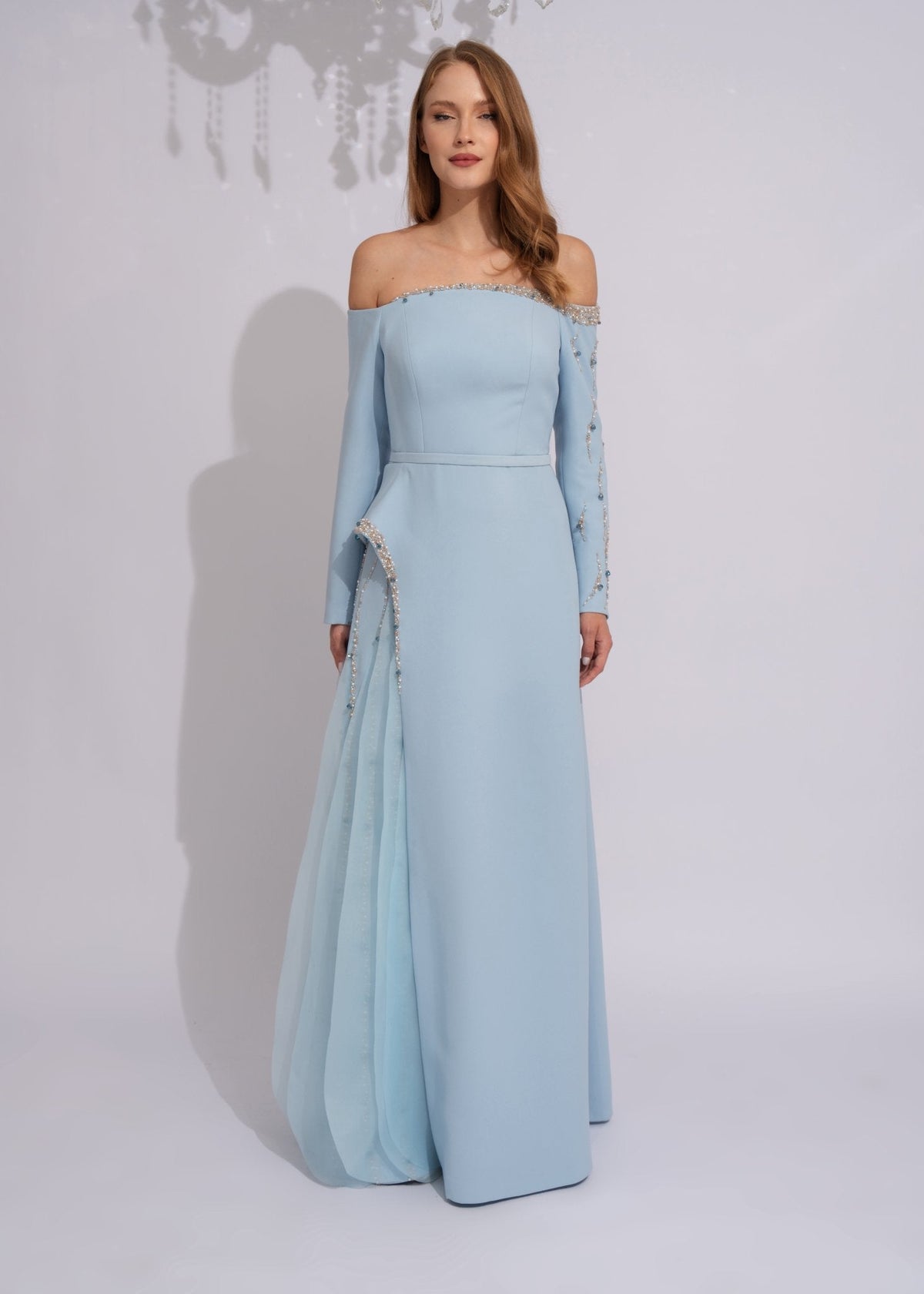 Azure Crystal Cascade Gown - Paria Masumi