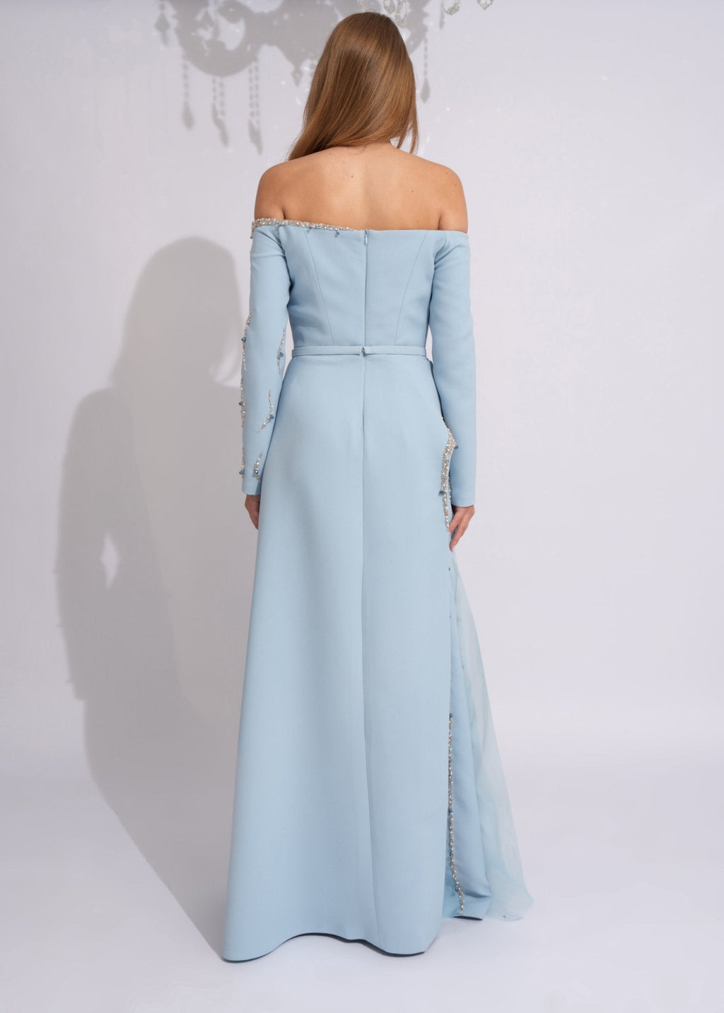 Azure Crystal Cascade Gown - Paria Masumi