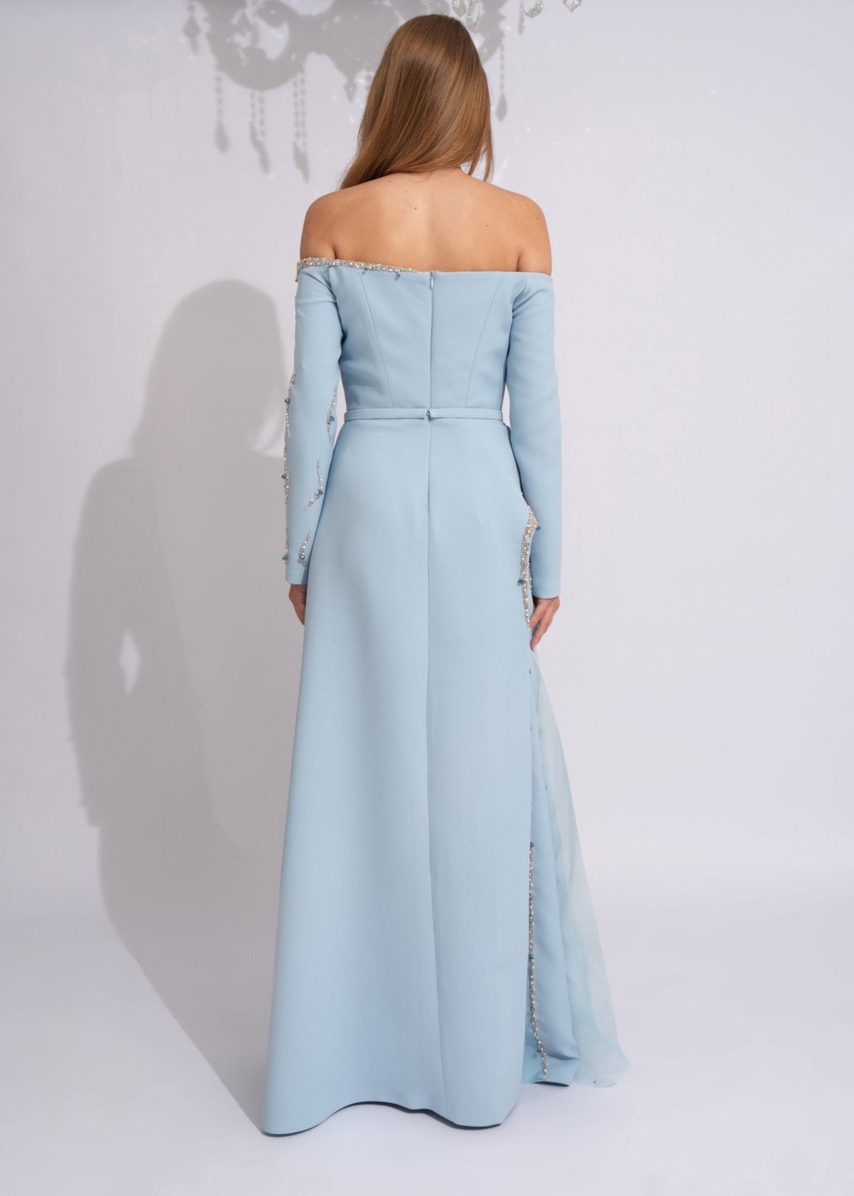 Azure Crystal Cascade Gown - Paria Masumi
