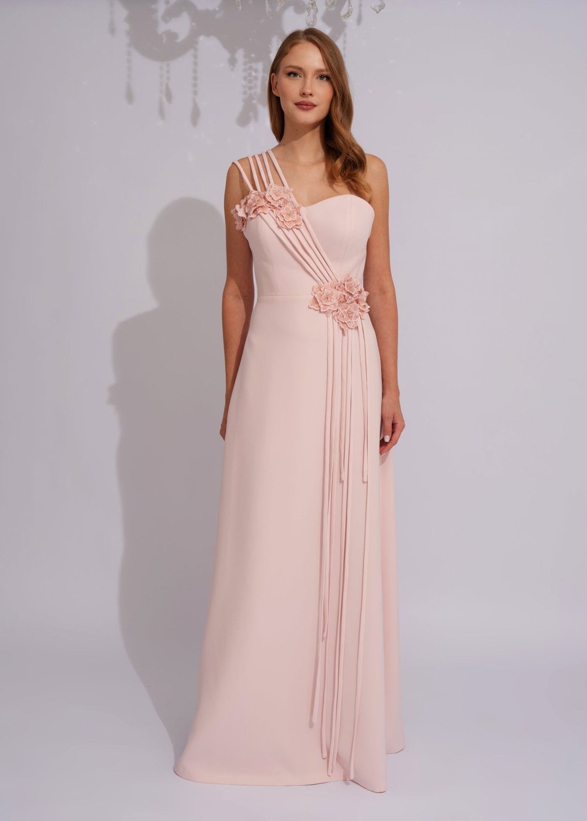 Blush Blossom One-Shoulder Gown - Paria Masumi