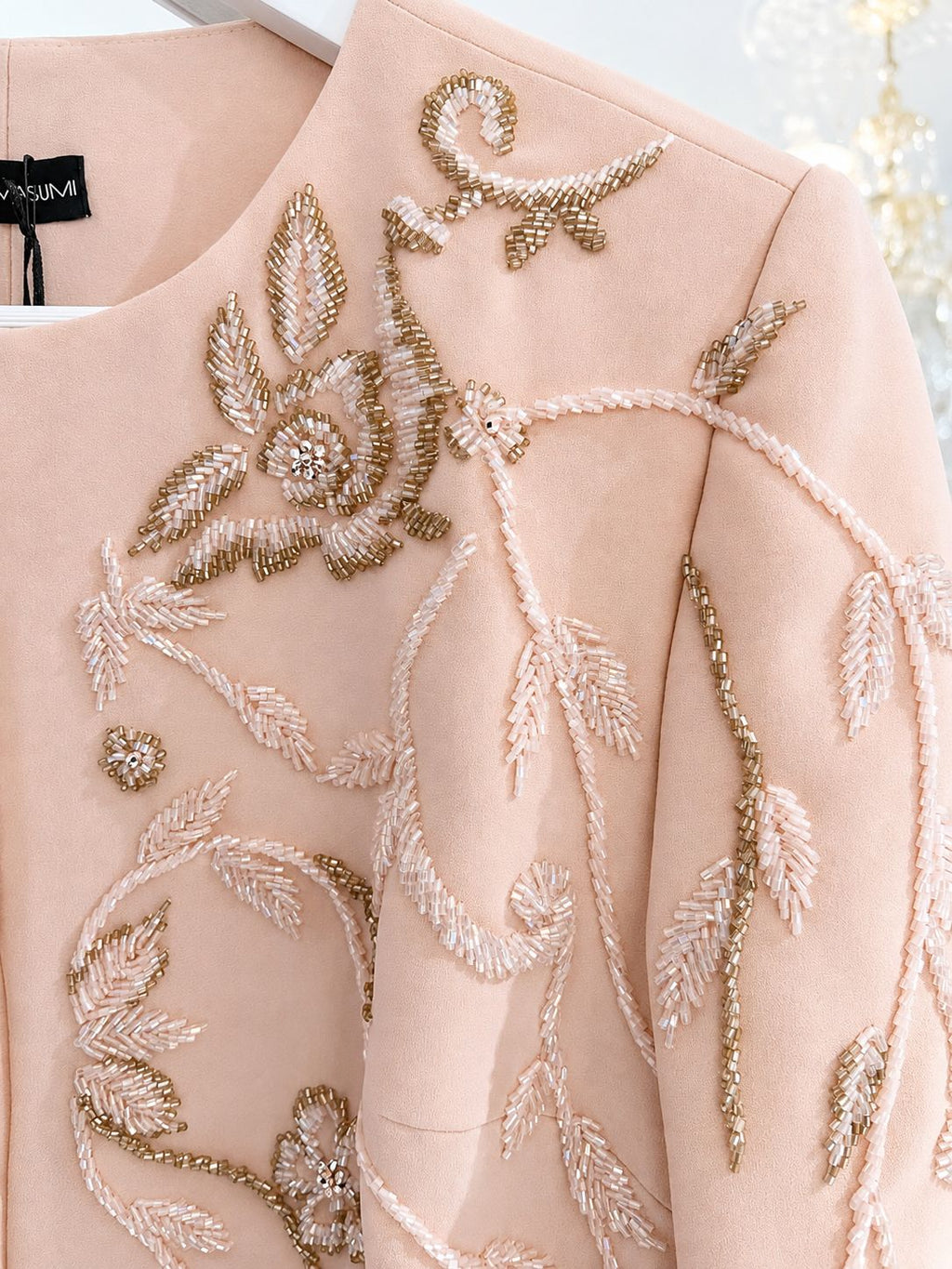Blush Pink Embellished Jacket & Mermaid Gown Set - Paria Masumi