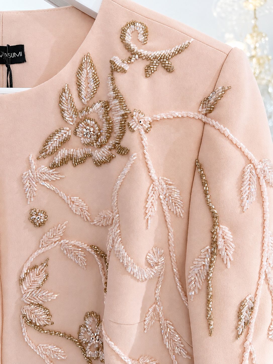 Blush Pink Embellished Jacket & Mermaid Gown Set - Paria Masumi