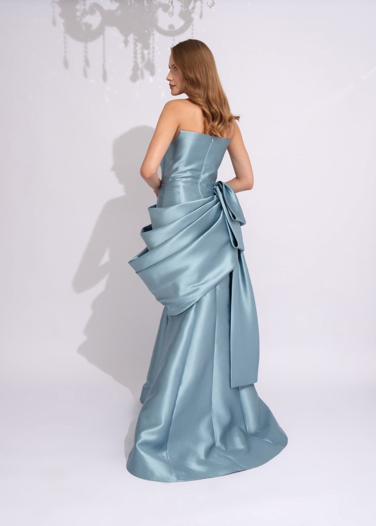 Celeste Satin Bow Gown - Paria Masumi