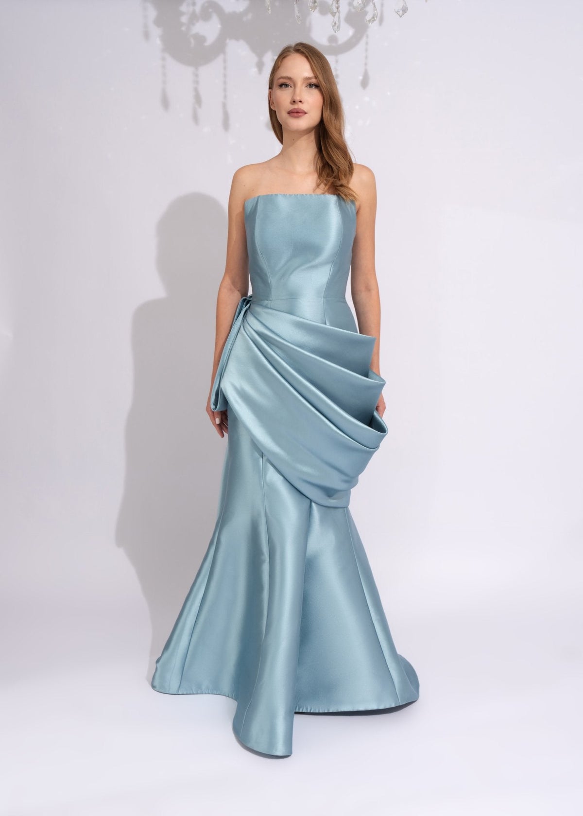 Celeste Satin Bow Gown - Paria Masumi