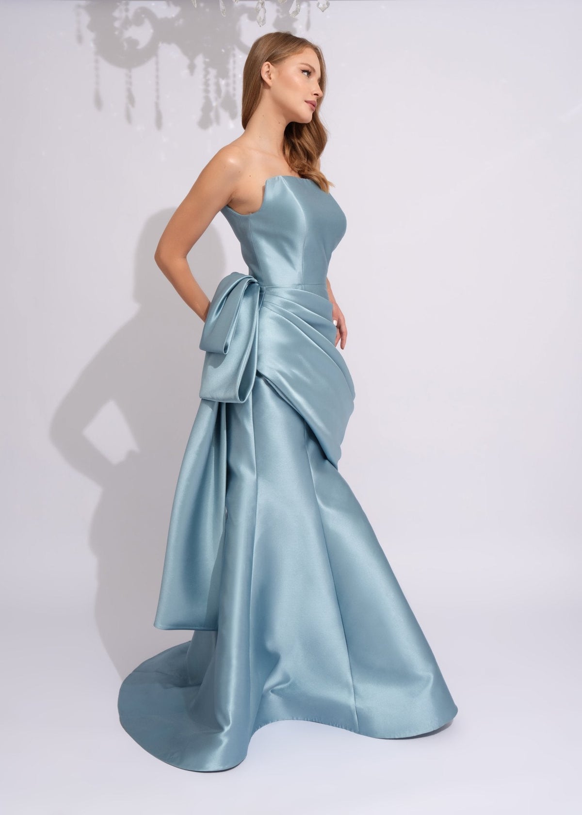 Celeste Satin Bow Gown - Paria Masumi