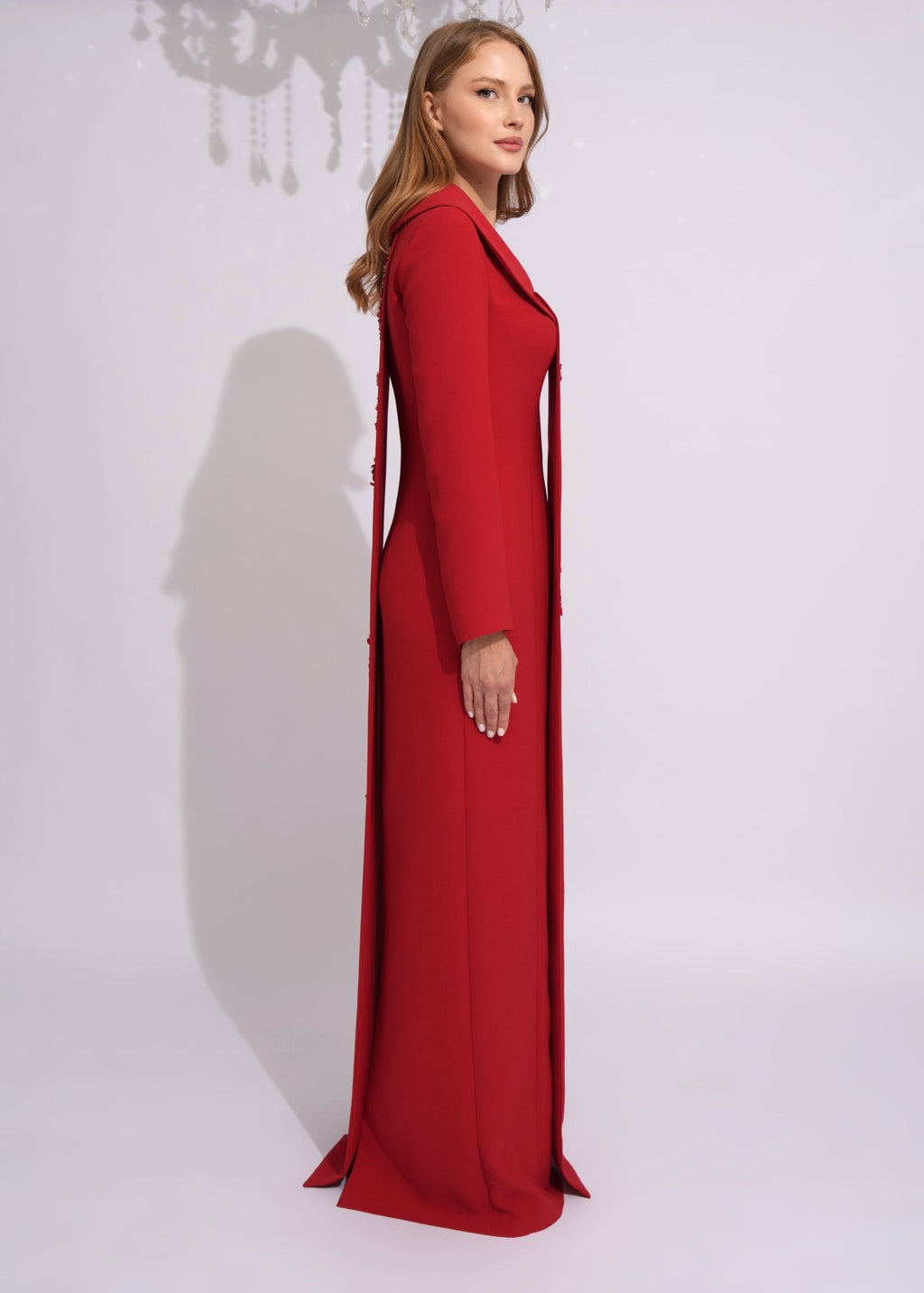 Crimson Blossom Cape Gown - Paria Masumi