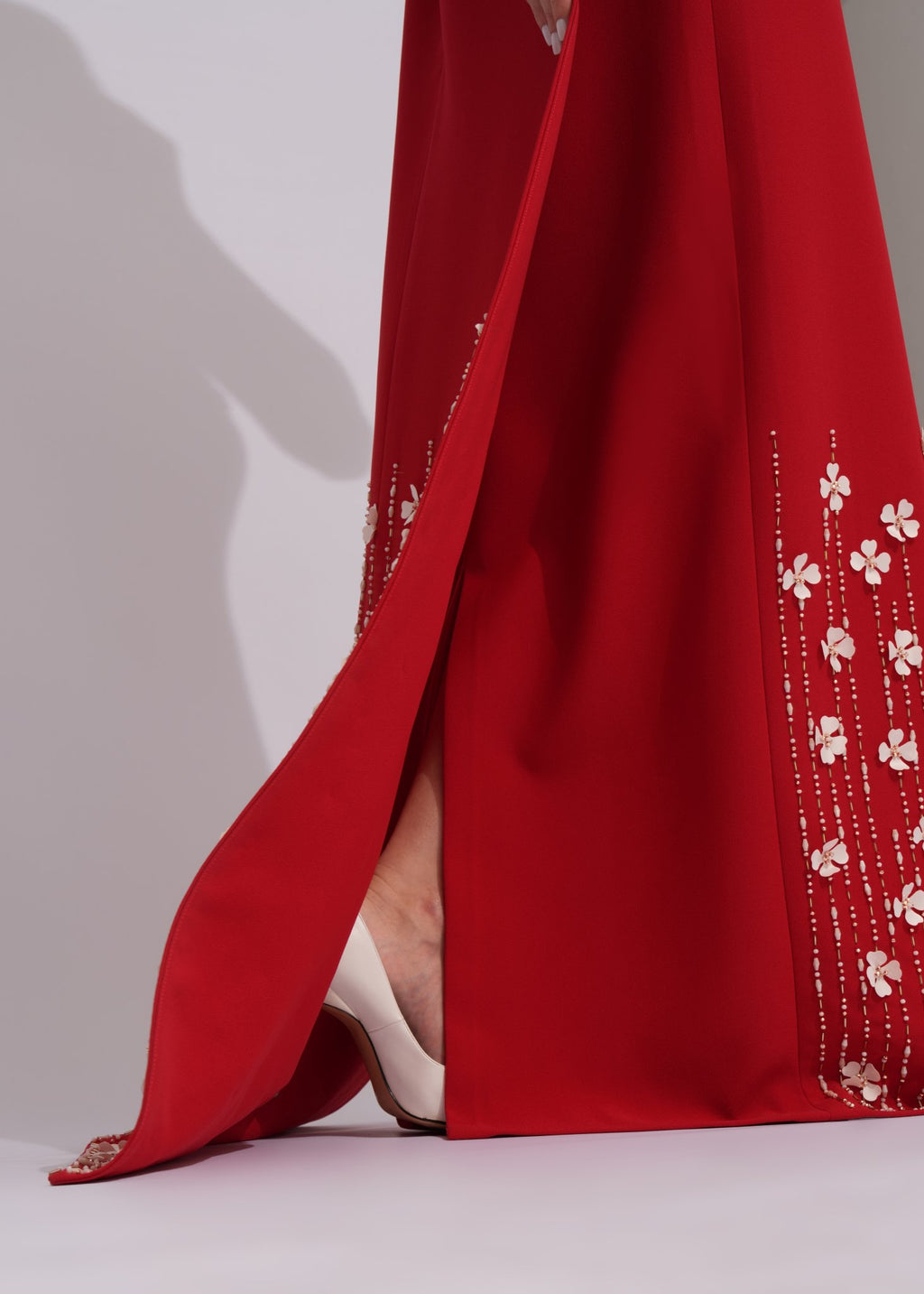 Scarlet Blossom Evening Gown