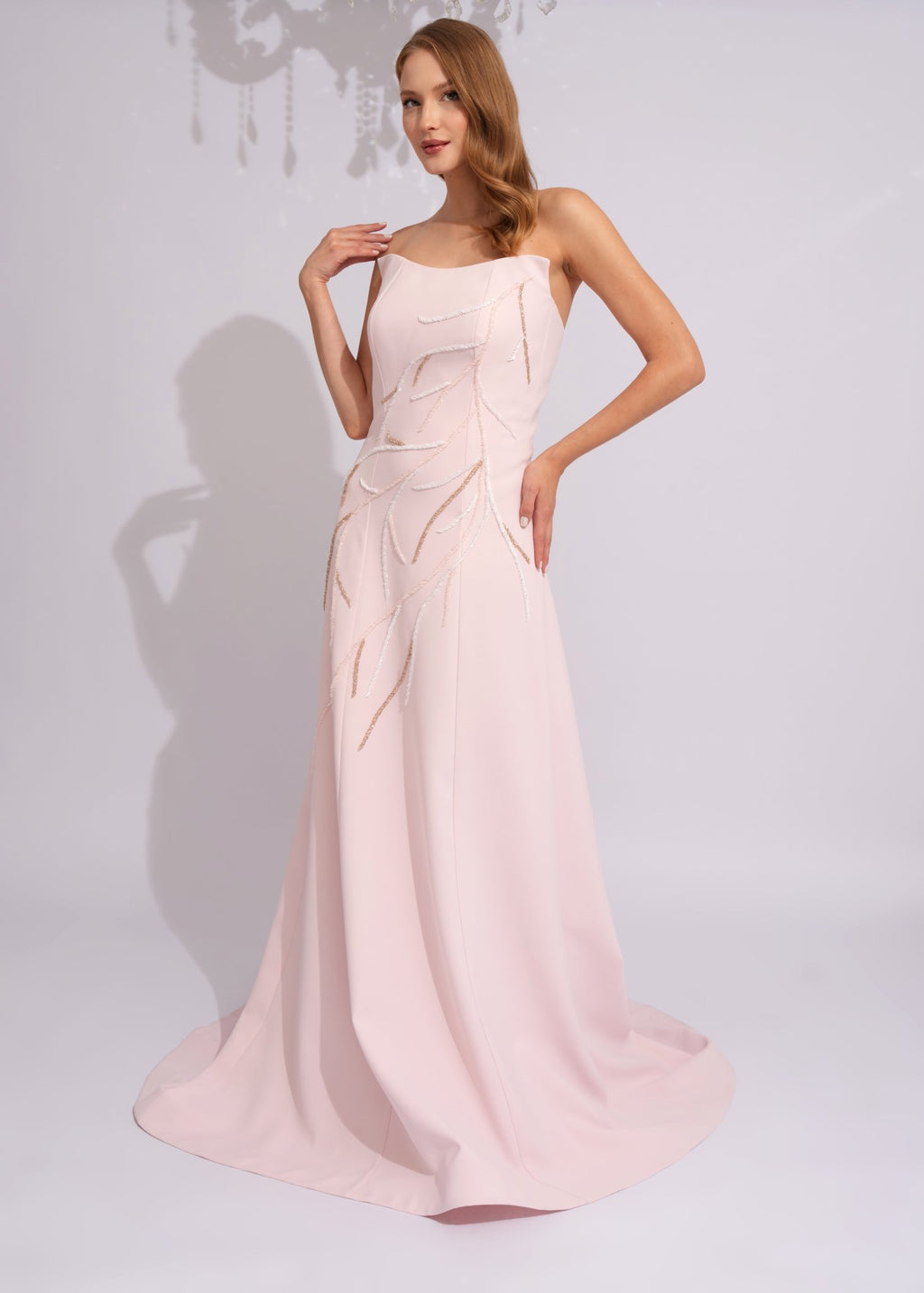 Blush Whisper Strapless Gown