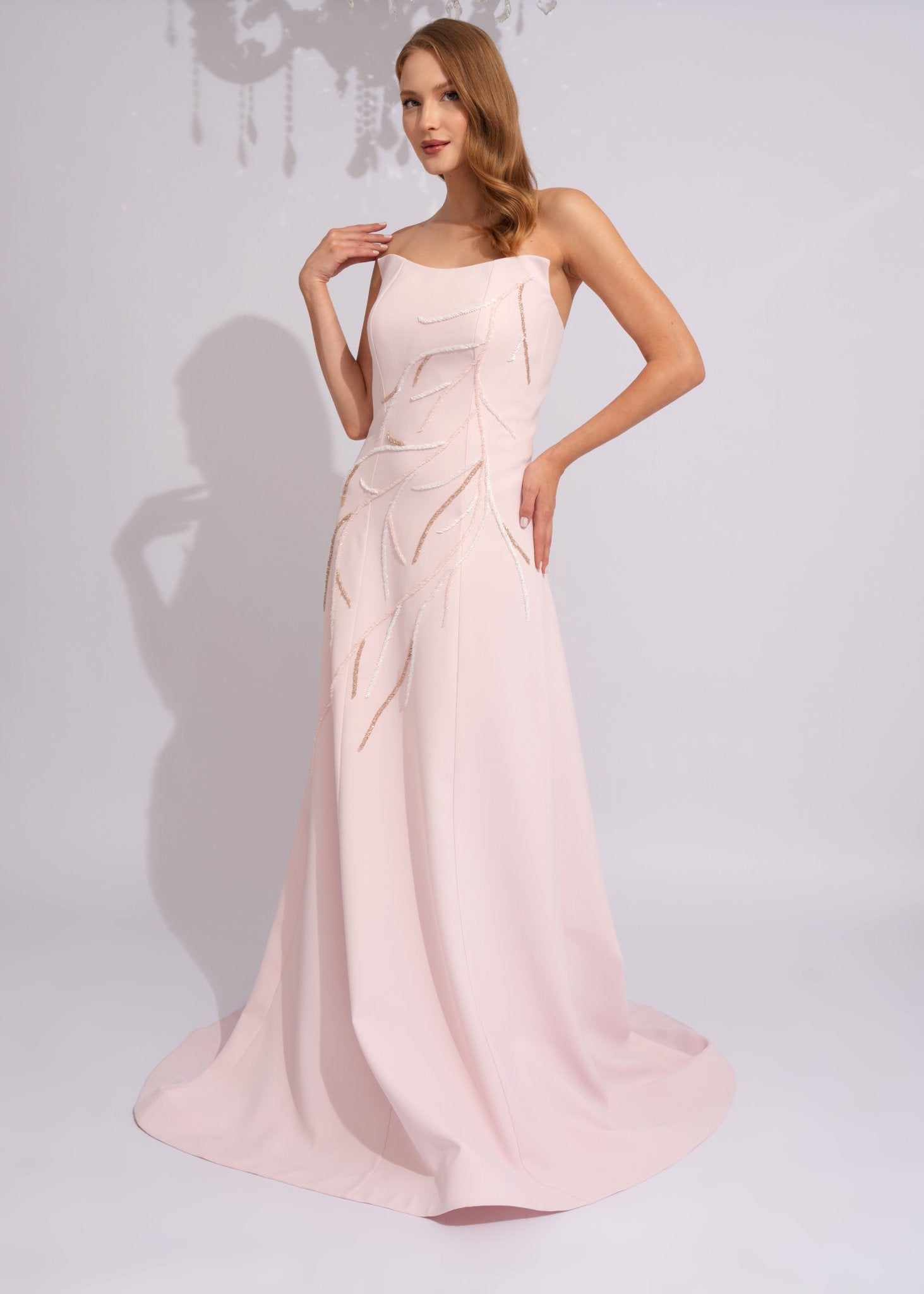 Blush Whisper Strapless Gown