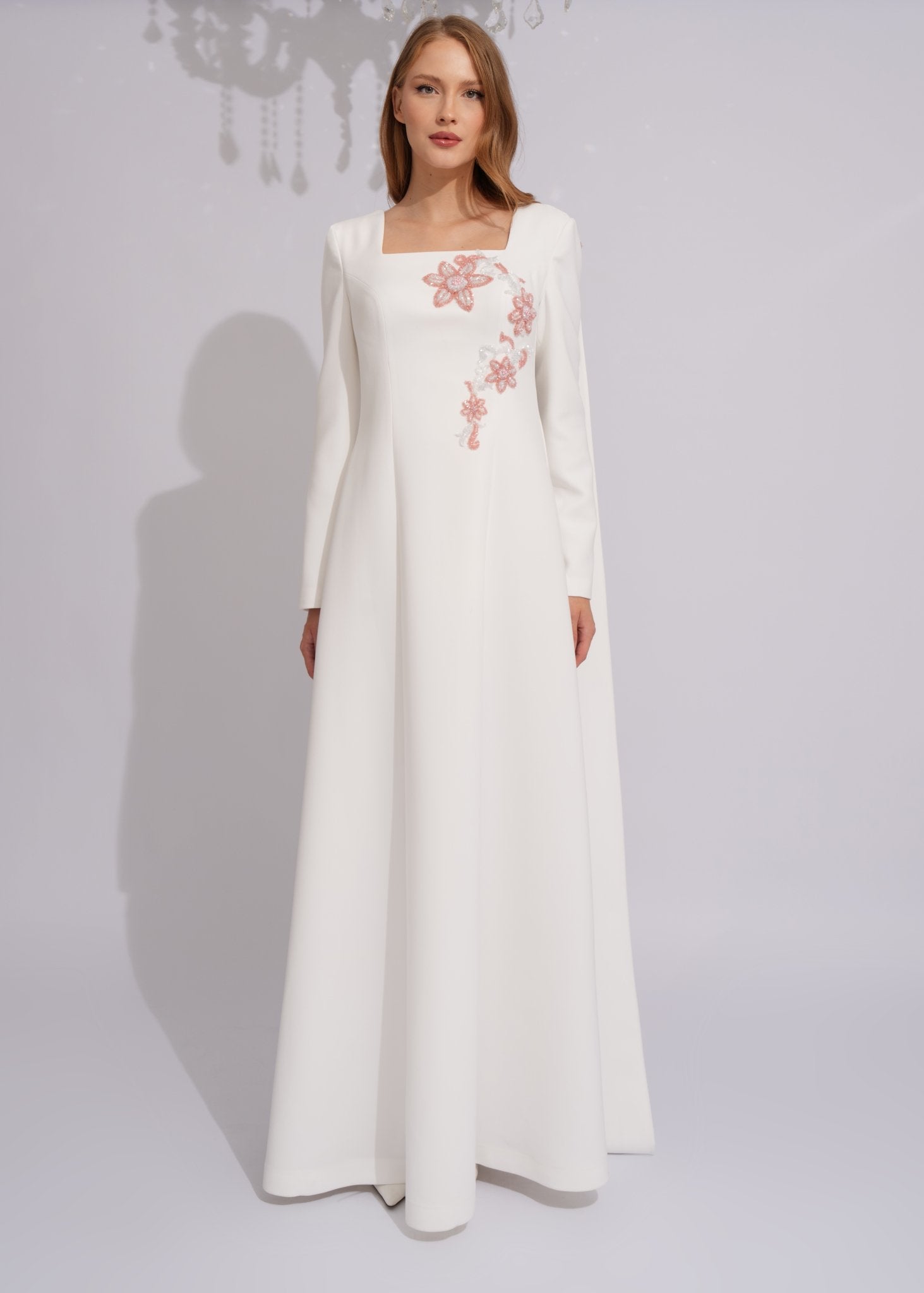 Blossom Cape Evening Gown