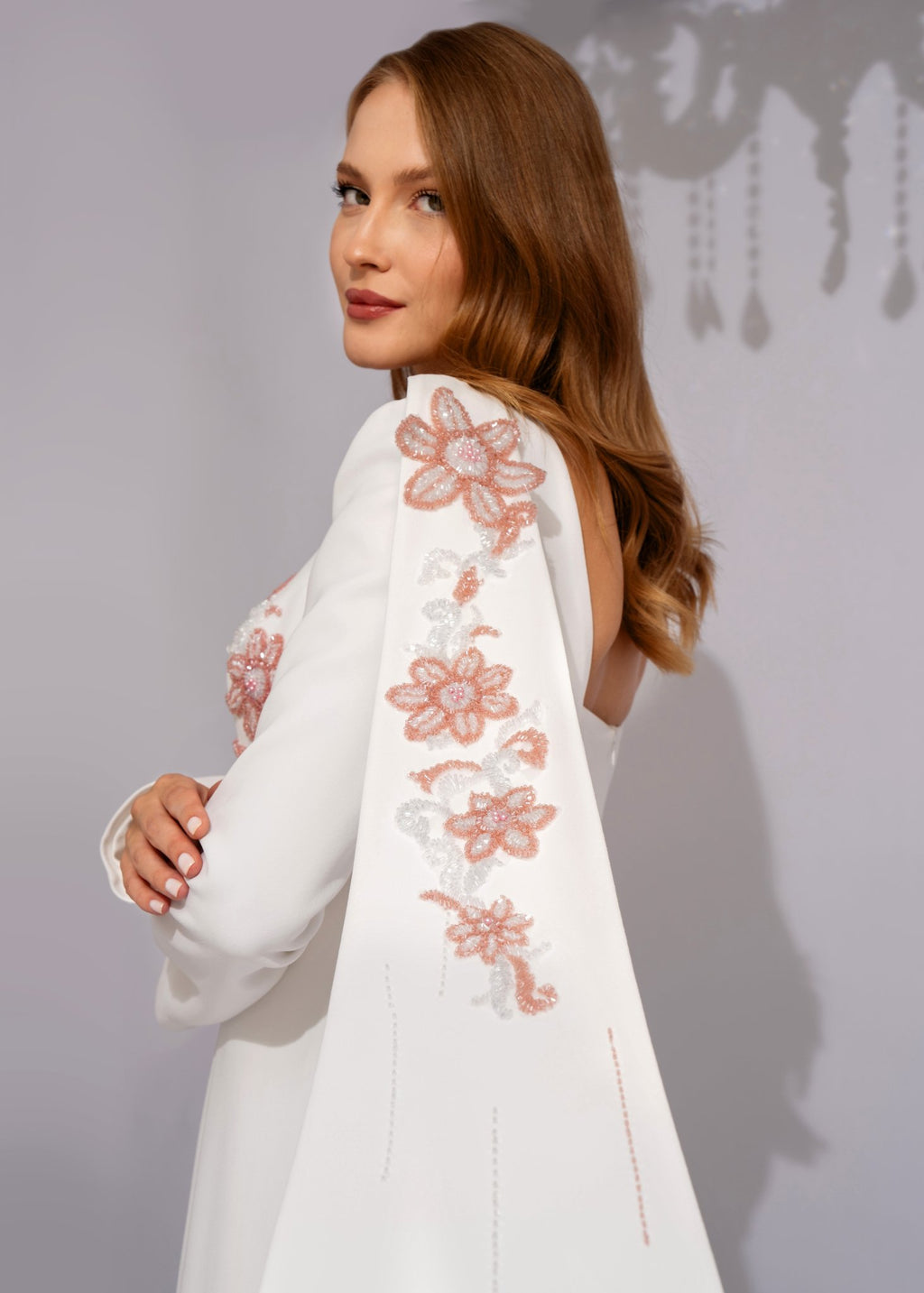 Blossom Cape Evening Gown