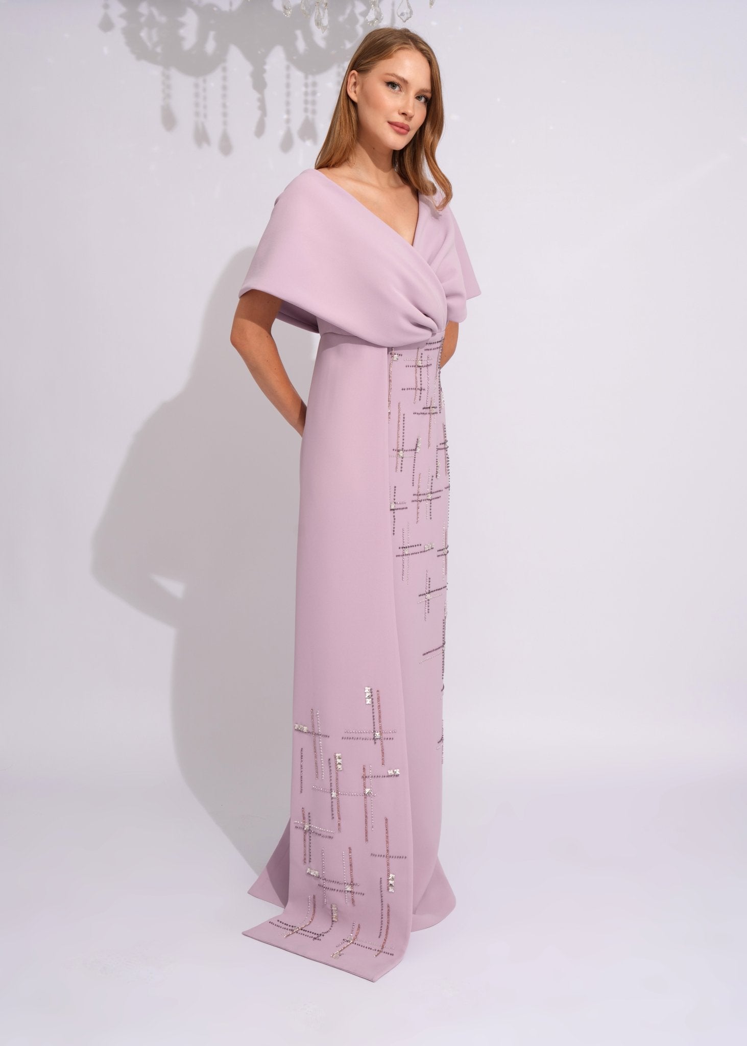 Lavender Aurora Evening Gown