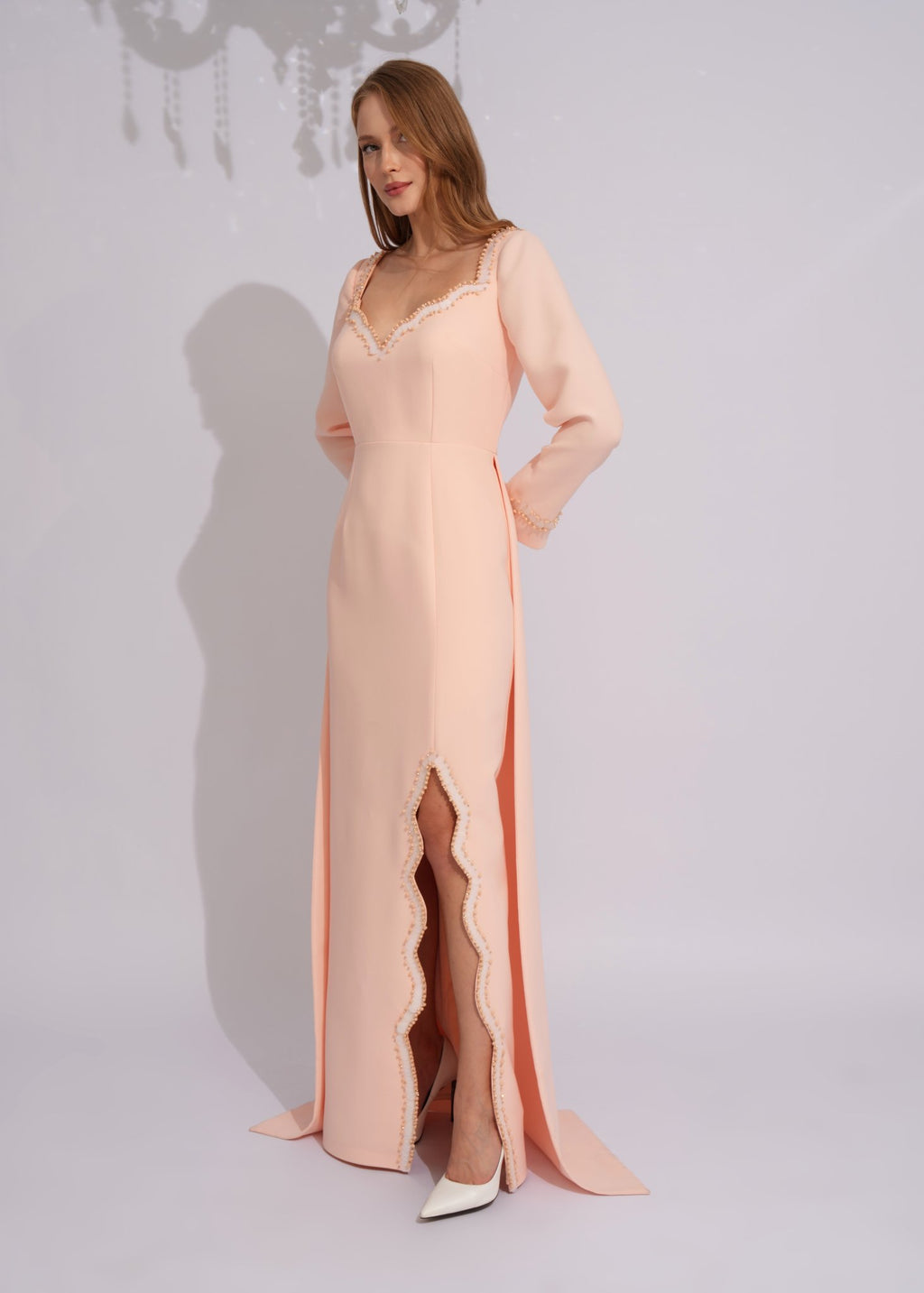 Pearl Wave Evening Gown