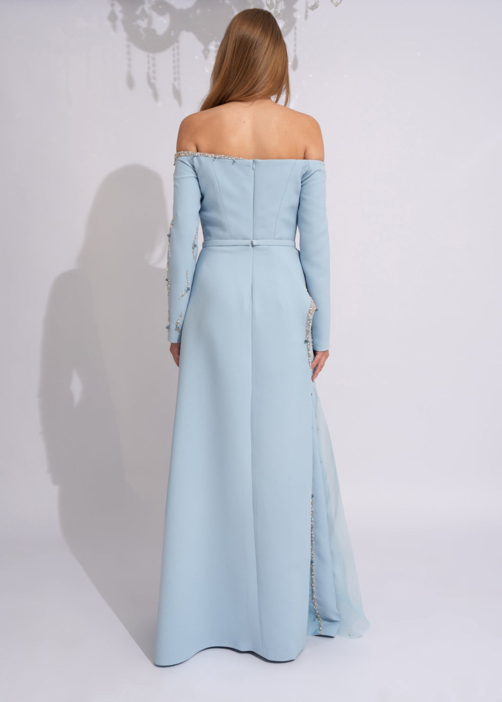 Azure Crystal Cascade Gown