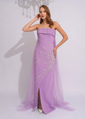 Lavender Starlight Tulle Cape Gown - Paria Masumi