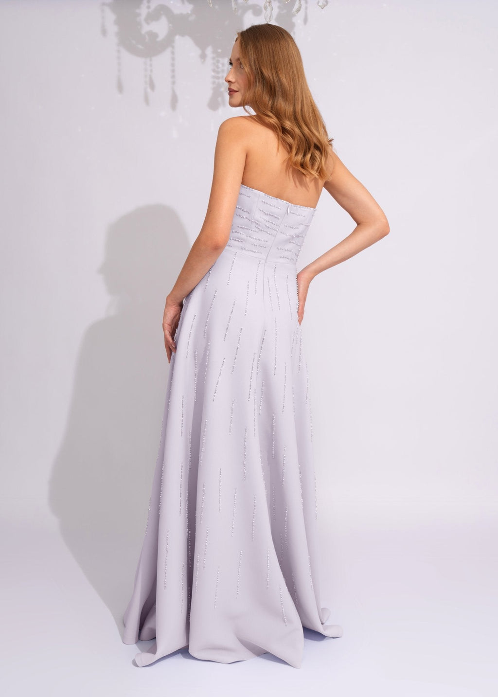 Moonstone Crystal Cape Gown - Paria Masumi