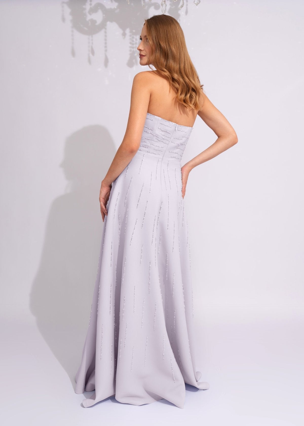 Moonstone Crystal Cape Gown - Paria Masumi