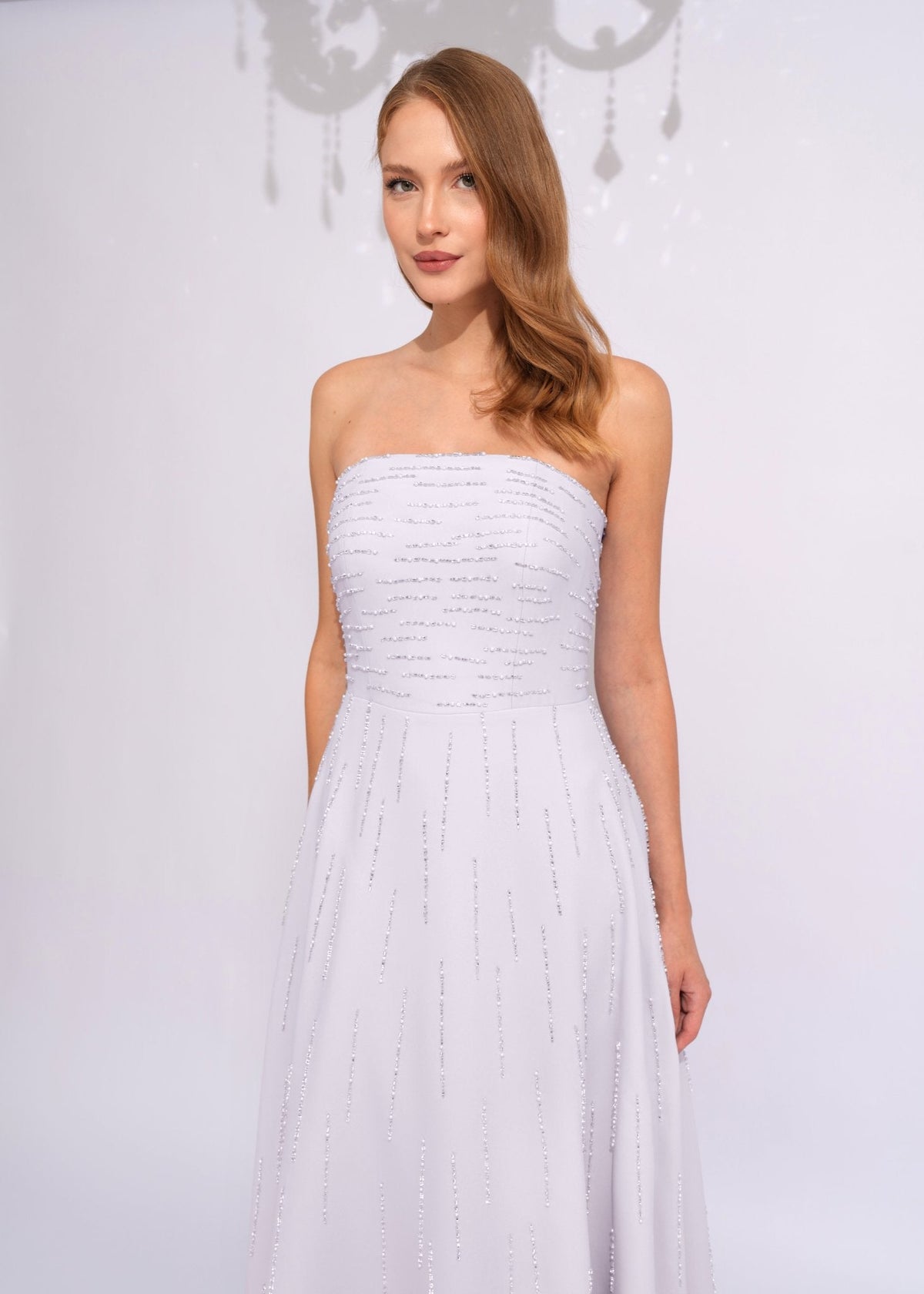Moonstone Crystal Cape Gown - Paria Masumi