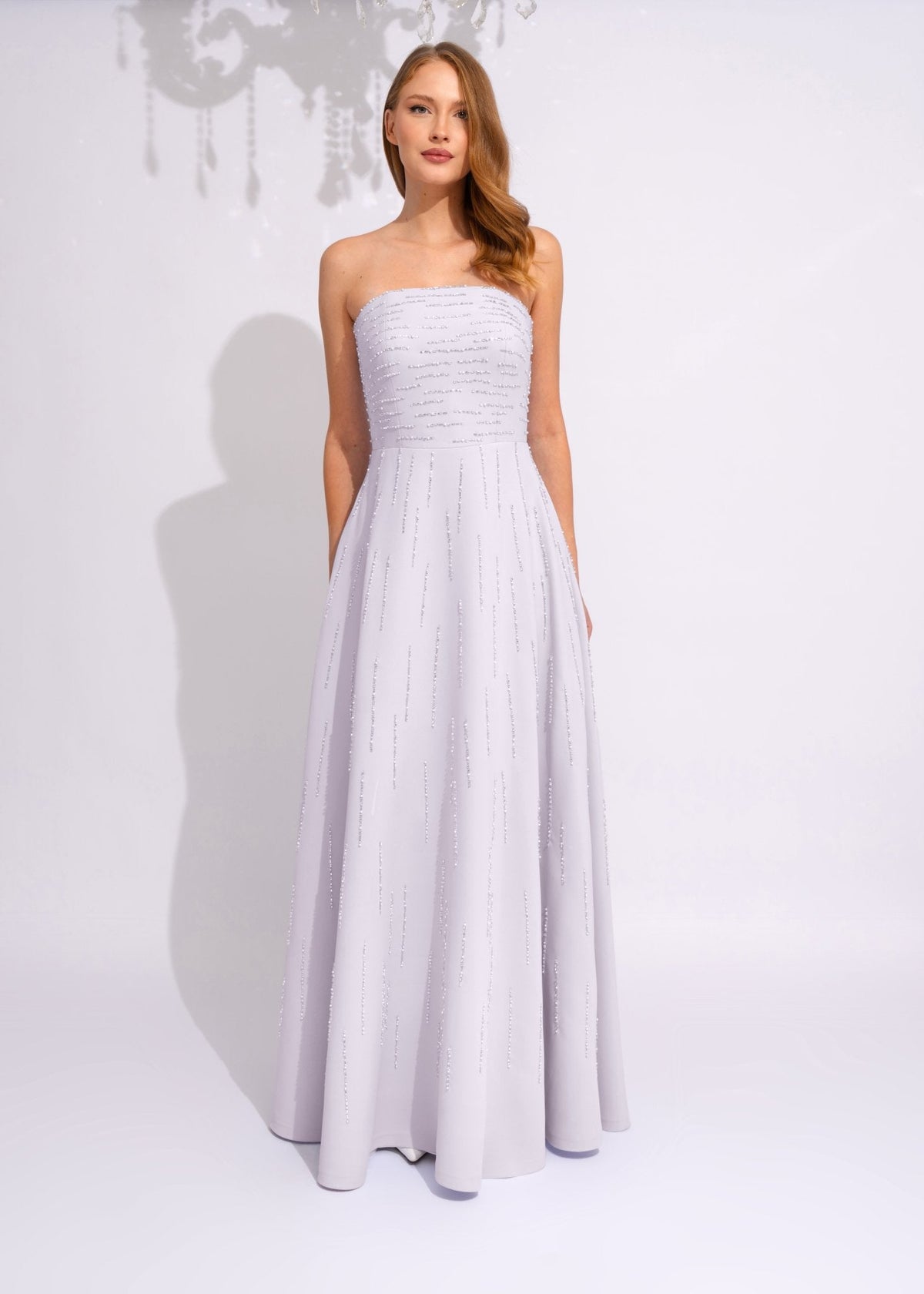 Moonstone Crystal Cape Gown - Paria Masumi