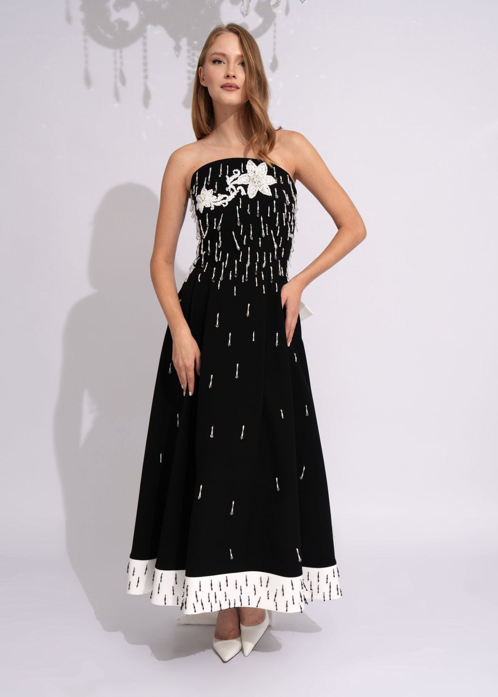 Noir Blossom Crystal Gown - Paria Masumi Noir Blossom Crystal Gown Evening Gown Paria MasumiParia Masoumi