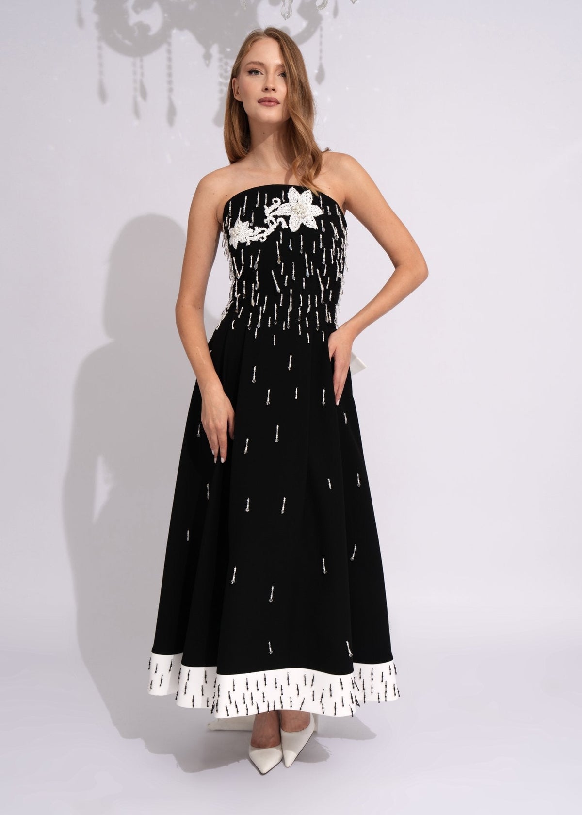 Noir Blossom Crystal Gown - Paria Masumi Noir Blossom Crystal Gown Evening Gown Paria MasumiParia Masoumi