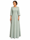 Sage Green Embellished Cape Evening Gown - Paria Masumi